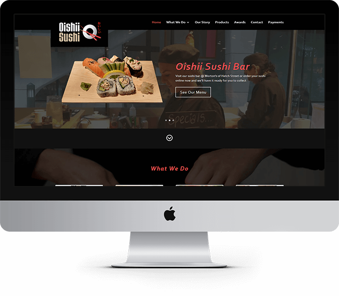 Oishii Sushi Website Design